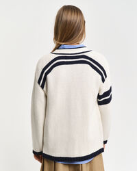GANT Varsity V-Neck Cardigan