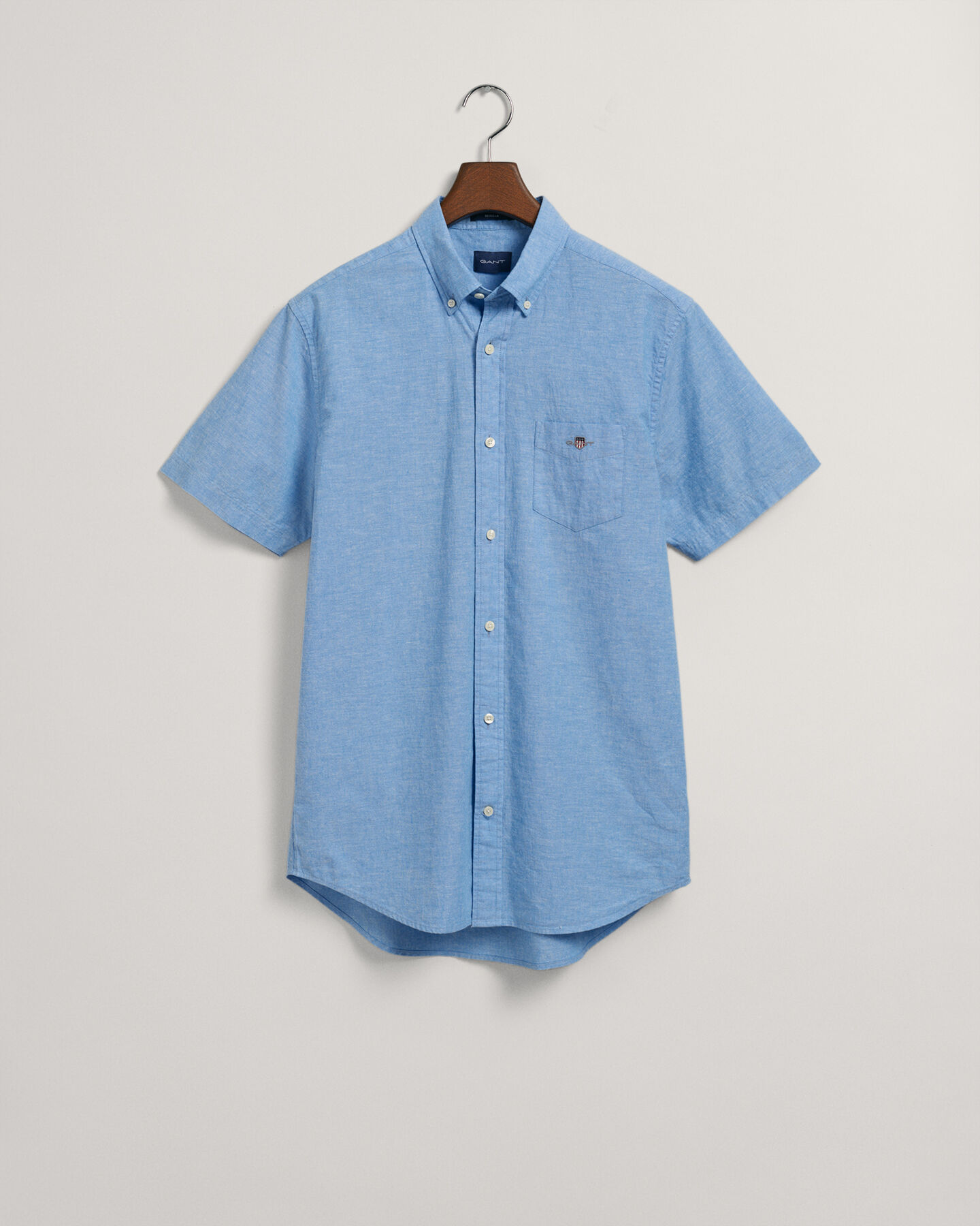 Regular Fit Cotton Linen Short Sleeve Shirt