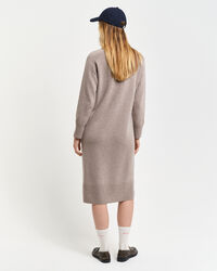 Herringbone Detail Turtleneck Dress