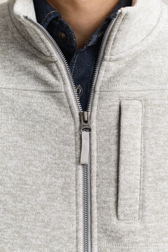 Fleece Vest — WARM GRAY MELANGE 4