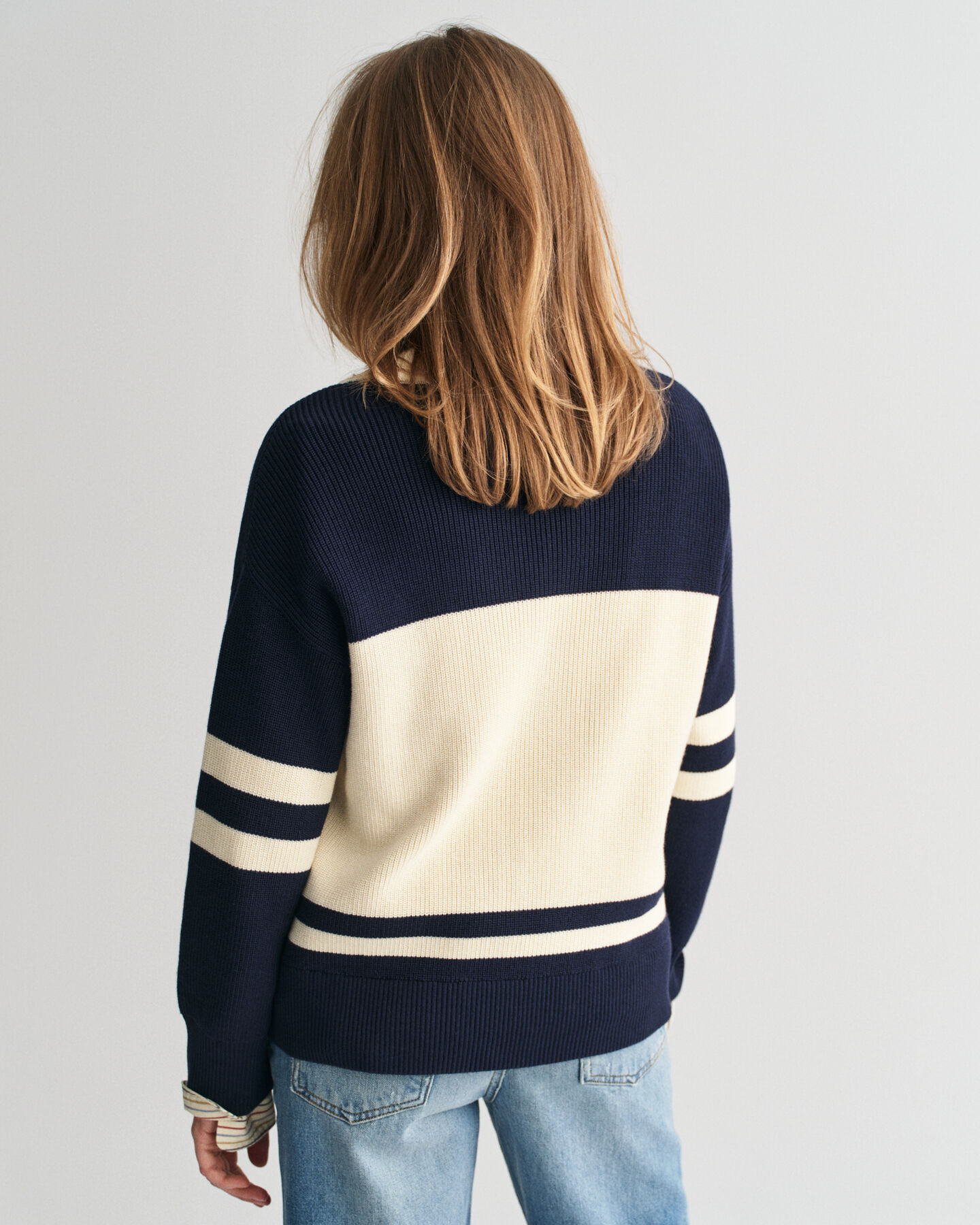 GANT Varsity Cotton V-Neck Sweater