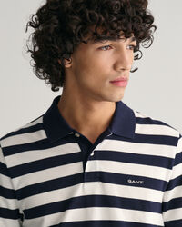 Wide Striped Piqué Polo Shirt