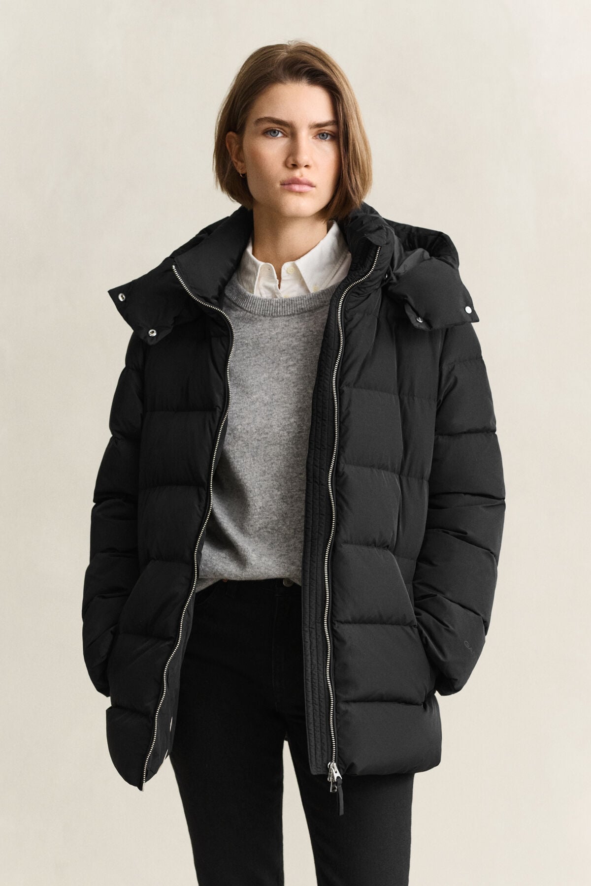 Mid Down Jacket — BLACK