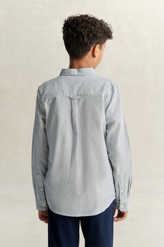 Teen Boys Shield Striped Oxford Shirt — EVENING BLUE 3