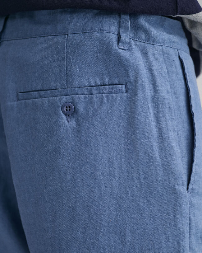 Relaxed Fit Linen Drawstring Shorts