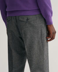 Tapered Herringbone Pants