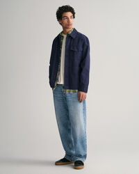 Regular Fit Medium Checked Poplin Shirt