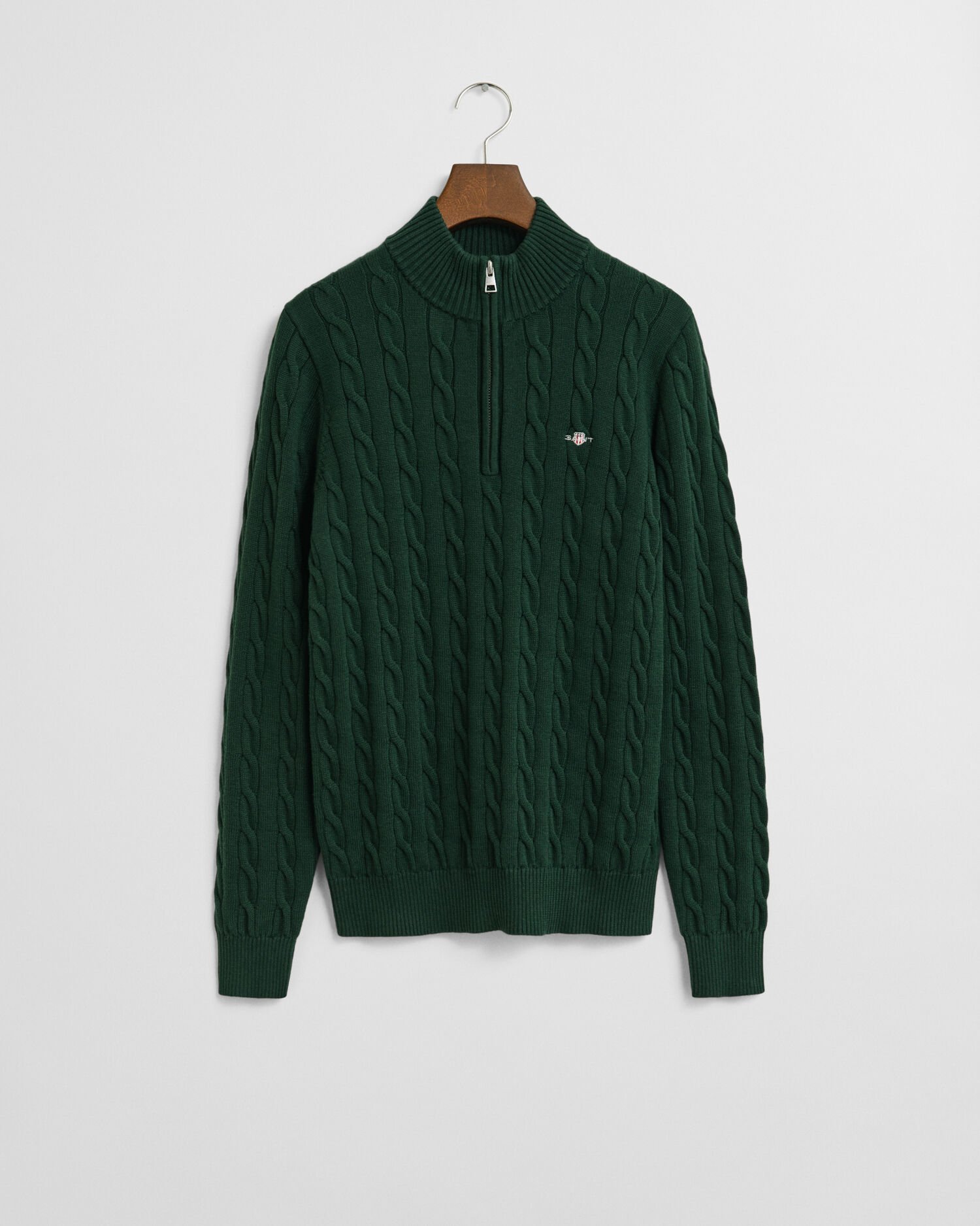 Teens Cotton Cable Knit Half-Zip Sweater