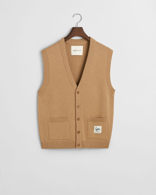 Buttoned Wool Vest