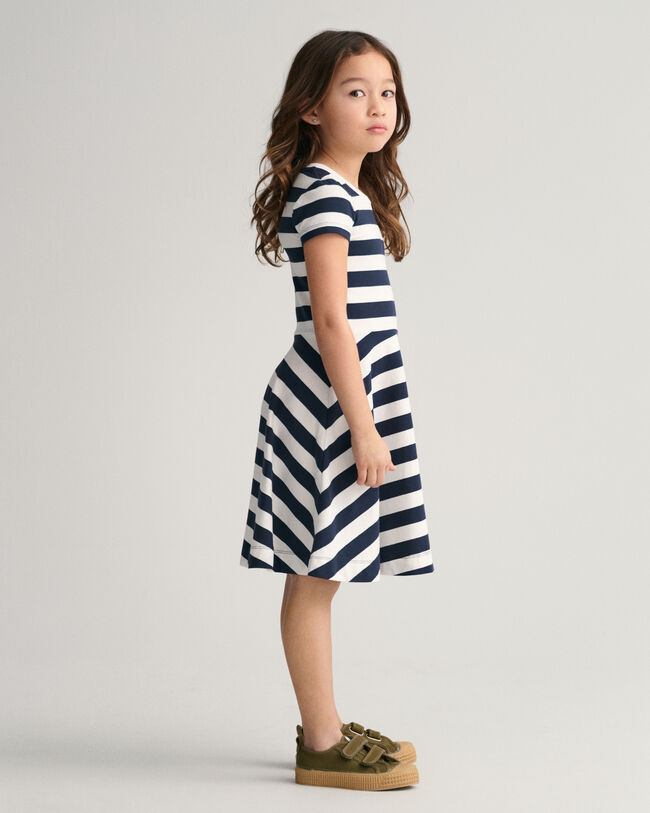 Girls Striped Spin Dress