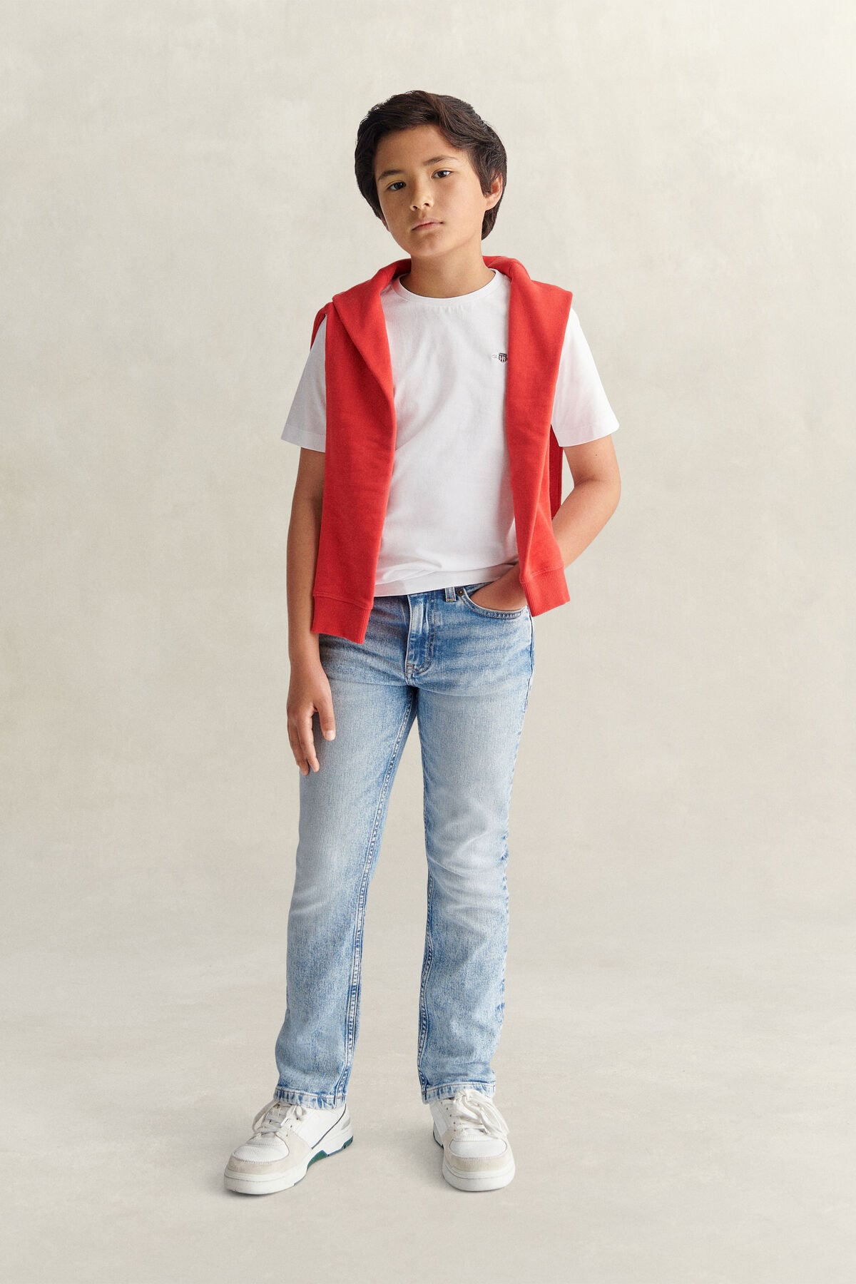 Teen Boys Straight Fit Jeans — BLEACH WASH