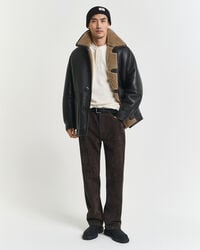 Waffle Textured Long Sleeve Henley T-Shirt