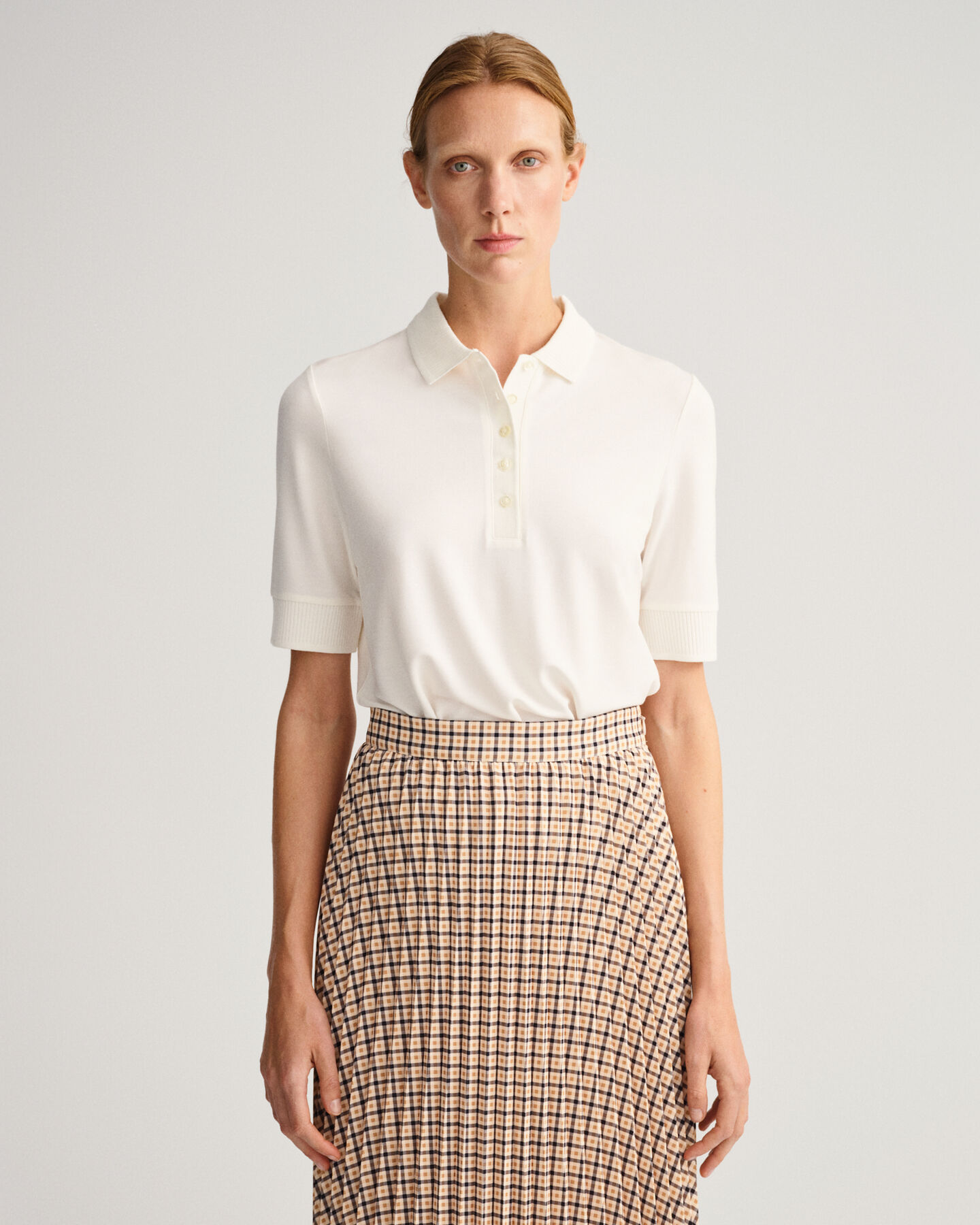 Detail Collar Piqué Polo Shirt