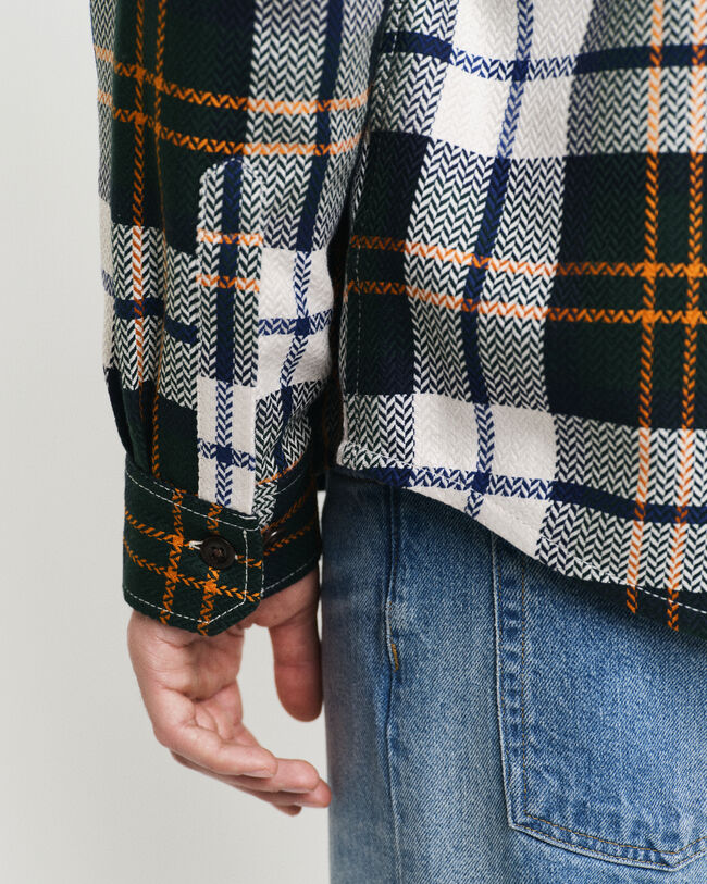 Checked Herringbone Overshirt