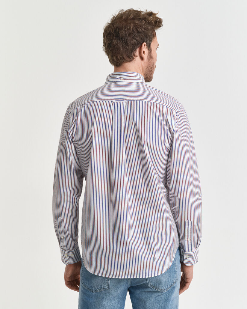 Regular Fit Striped Classic Poplin Shirt