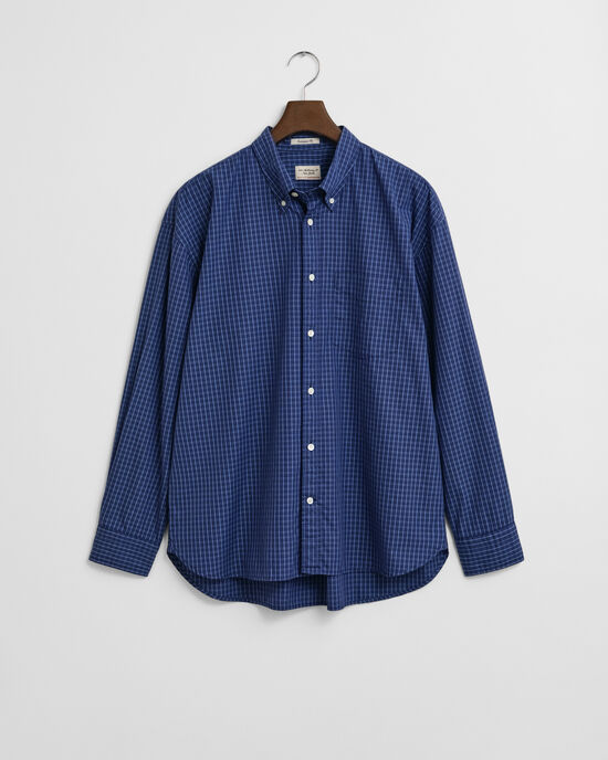 Oversized Micro Checked Poplin Shirt