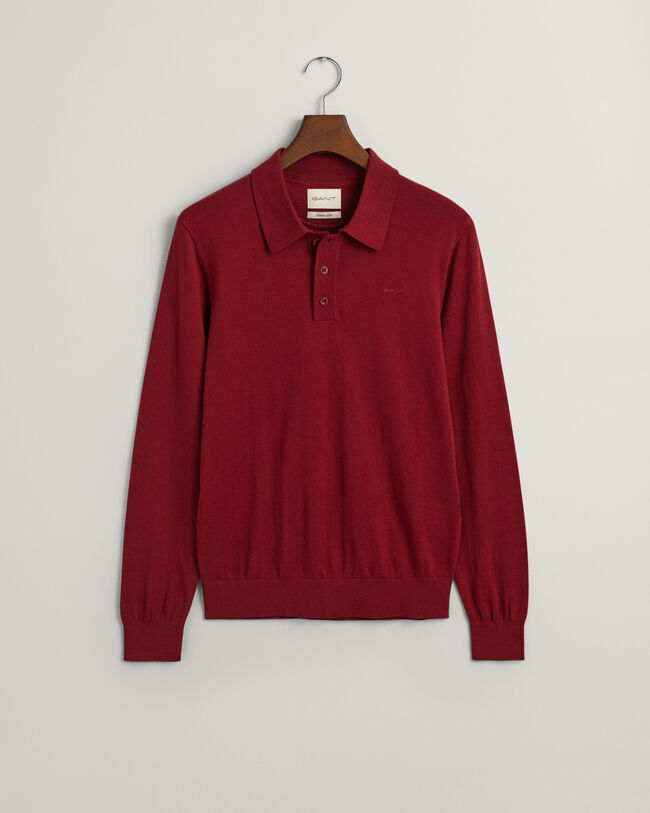 Fine Cotton Polo Sweater