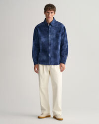 Oversized Indigo Suede Shirt