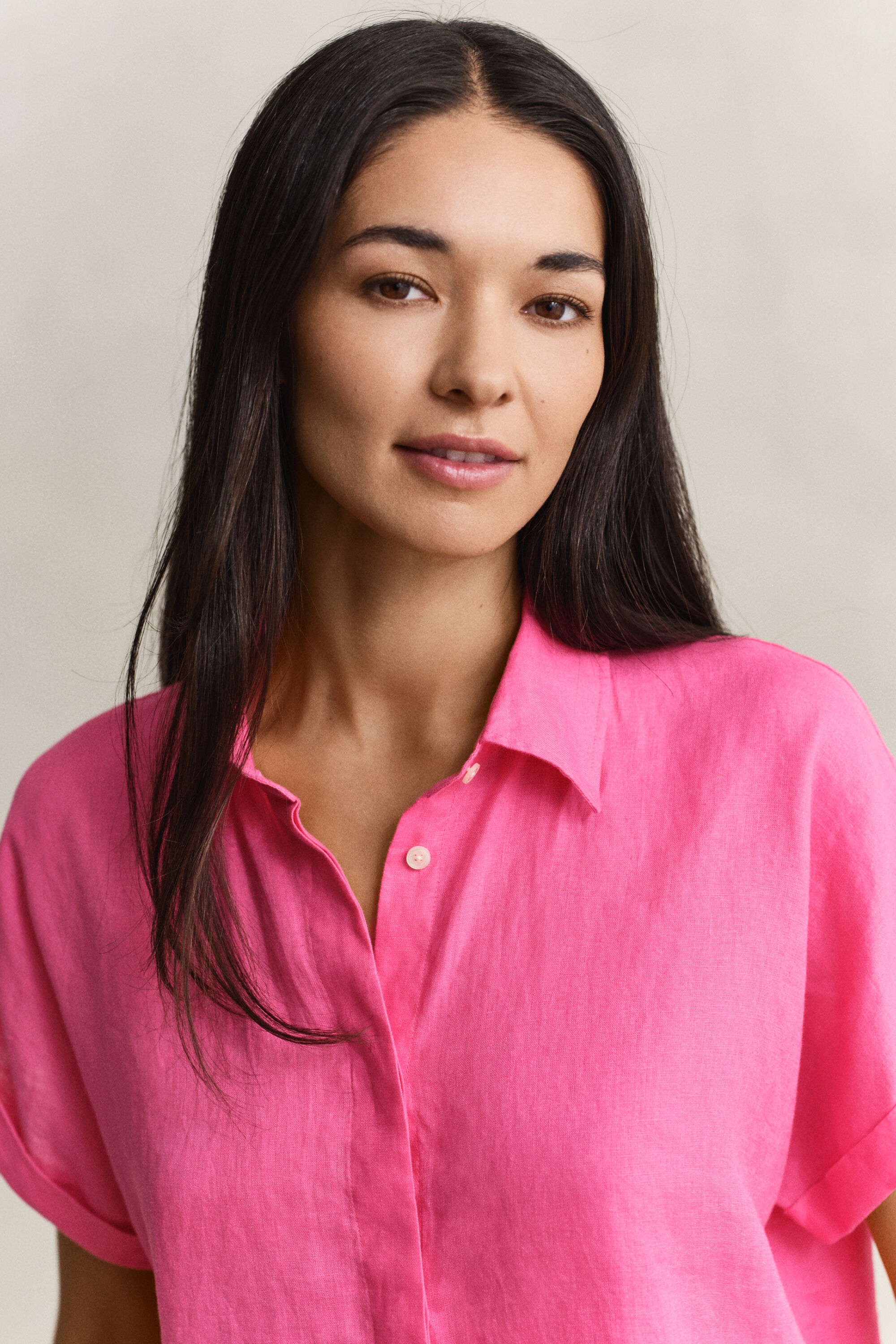 Linen Cap Sleeve Shirt