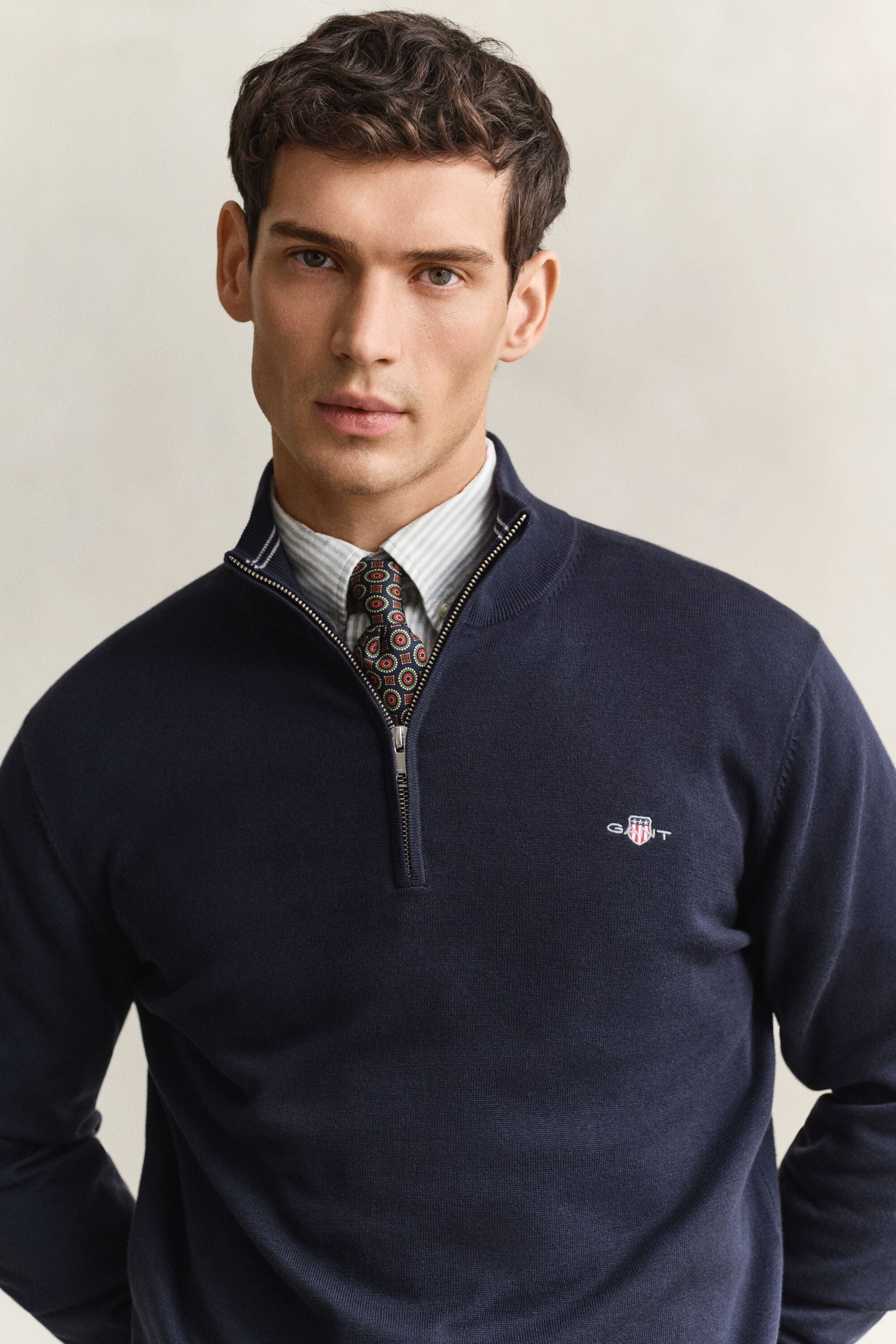 Classic Cotton Half-Zip Sweater