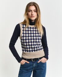 Argyle Crew Neck Sweater Vest