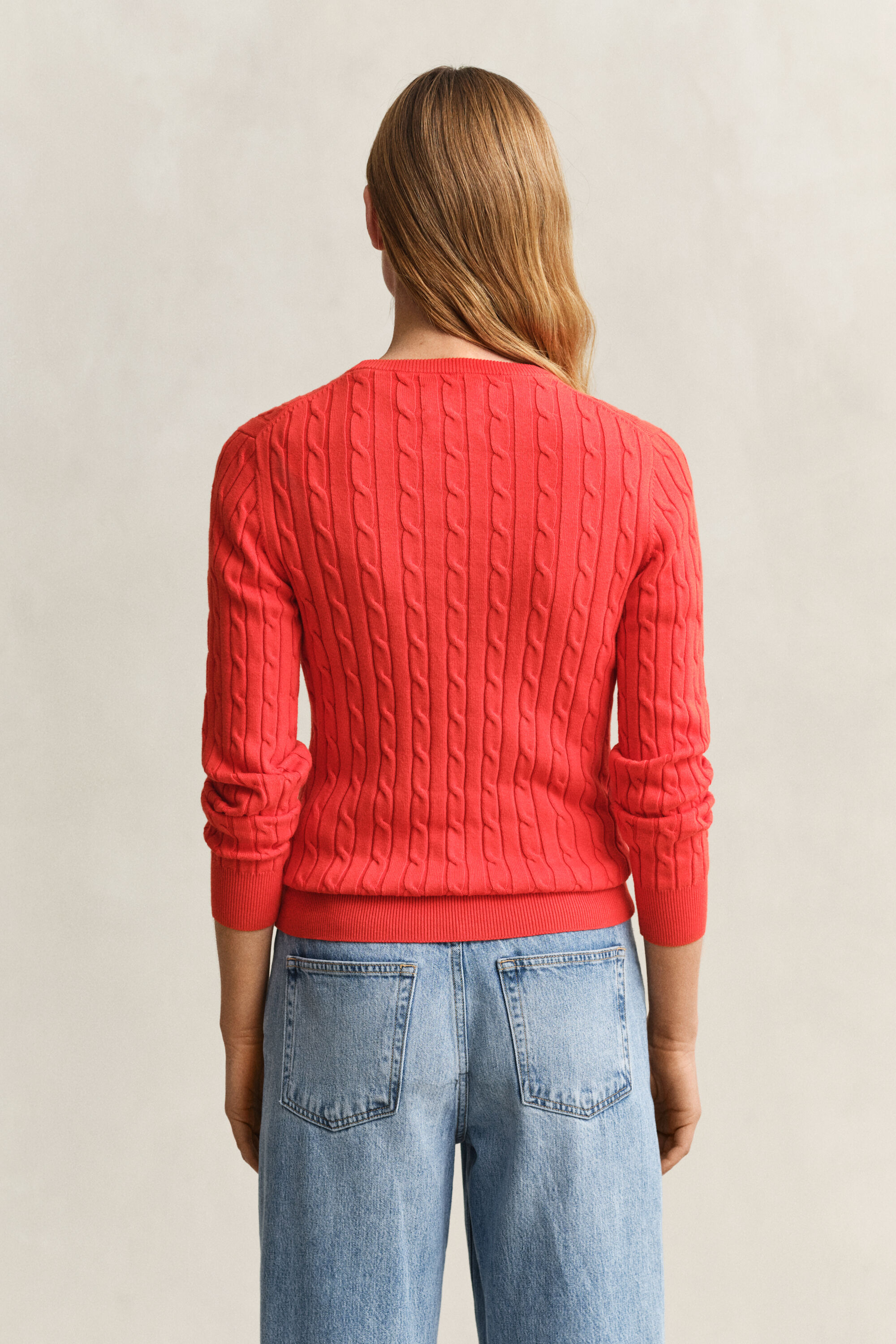 Cable Knit Crew Neck Sweater