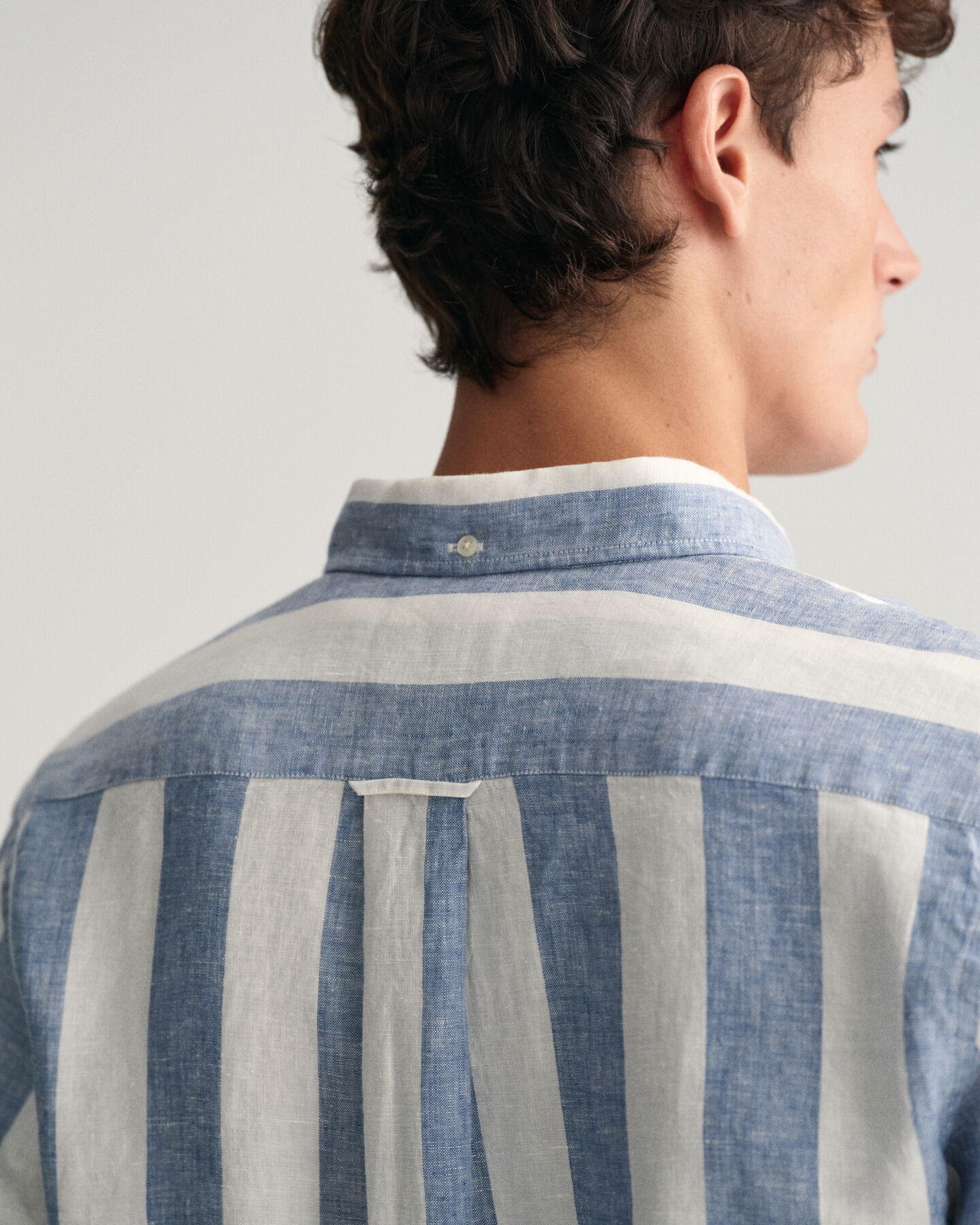 Regular Fit Bold Striped Linen Shirt