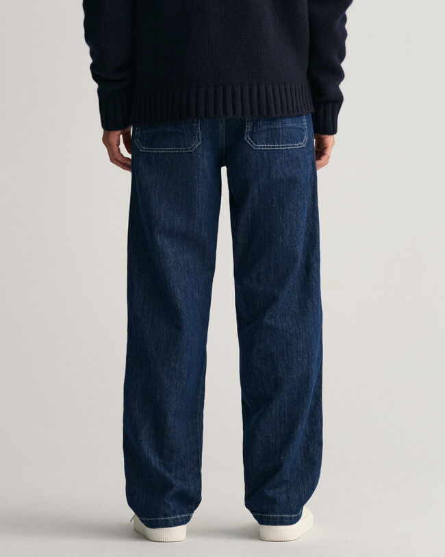 Relaxed Fit Cotton Linen Jeans