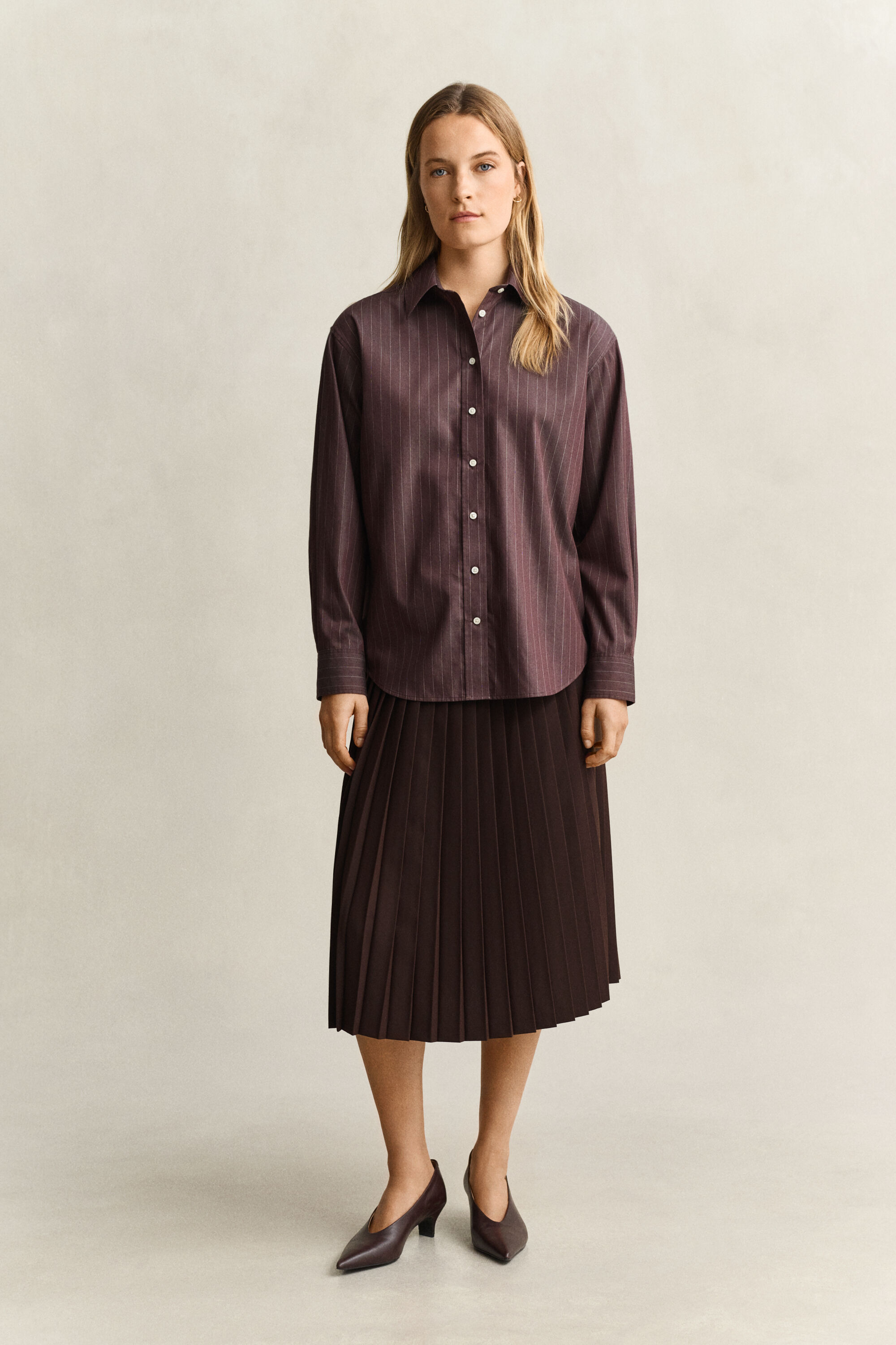 Pleated Midi Skirt