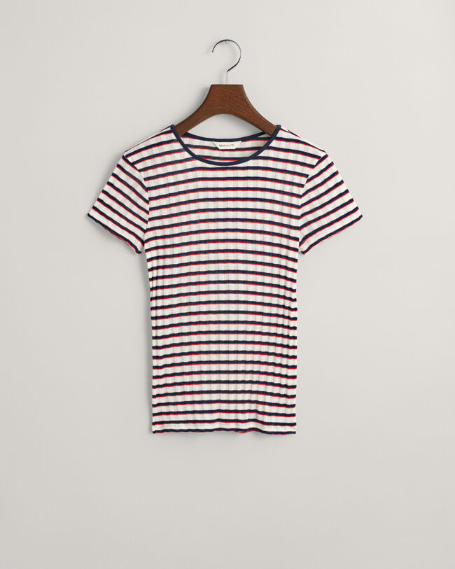 Striped Ribbed T-Shirt