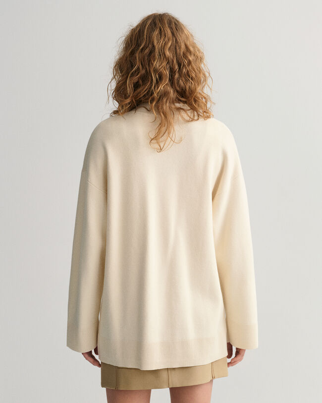 Relaxed Fit V-Neck Cardigan