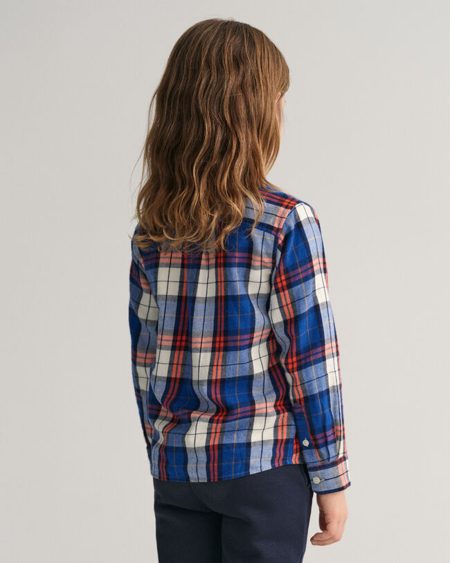 Kids Regular Fit Checked Flannel Shirt