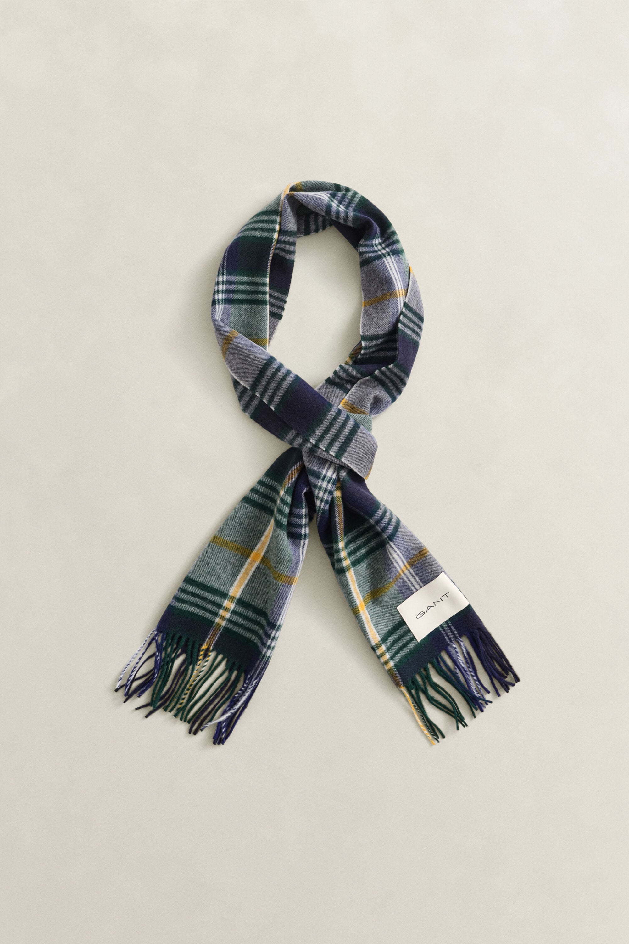 Checked Wool Scarf