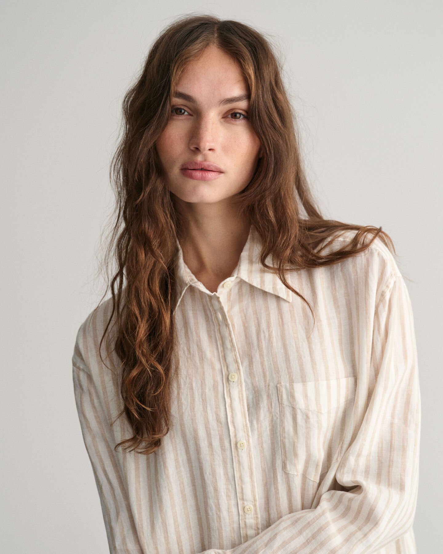 Relaxed Fit Striped Linen Shirt