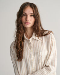 Relaxed Fit Striped Linen Shirt