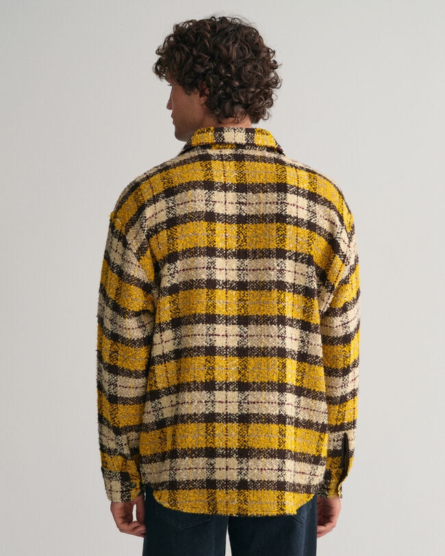 Oversized Boucl&eacute; Checked Shirt