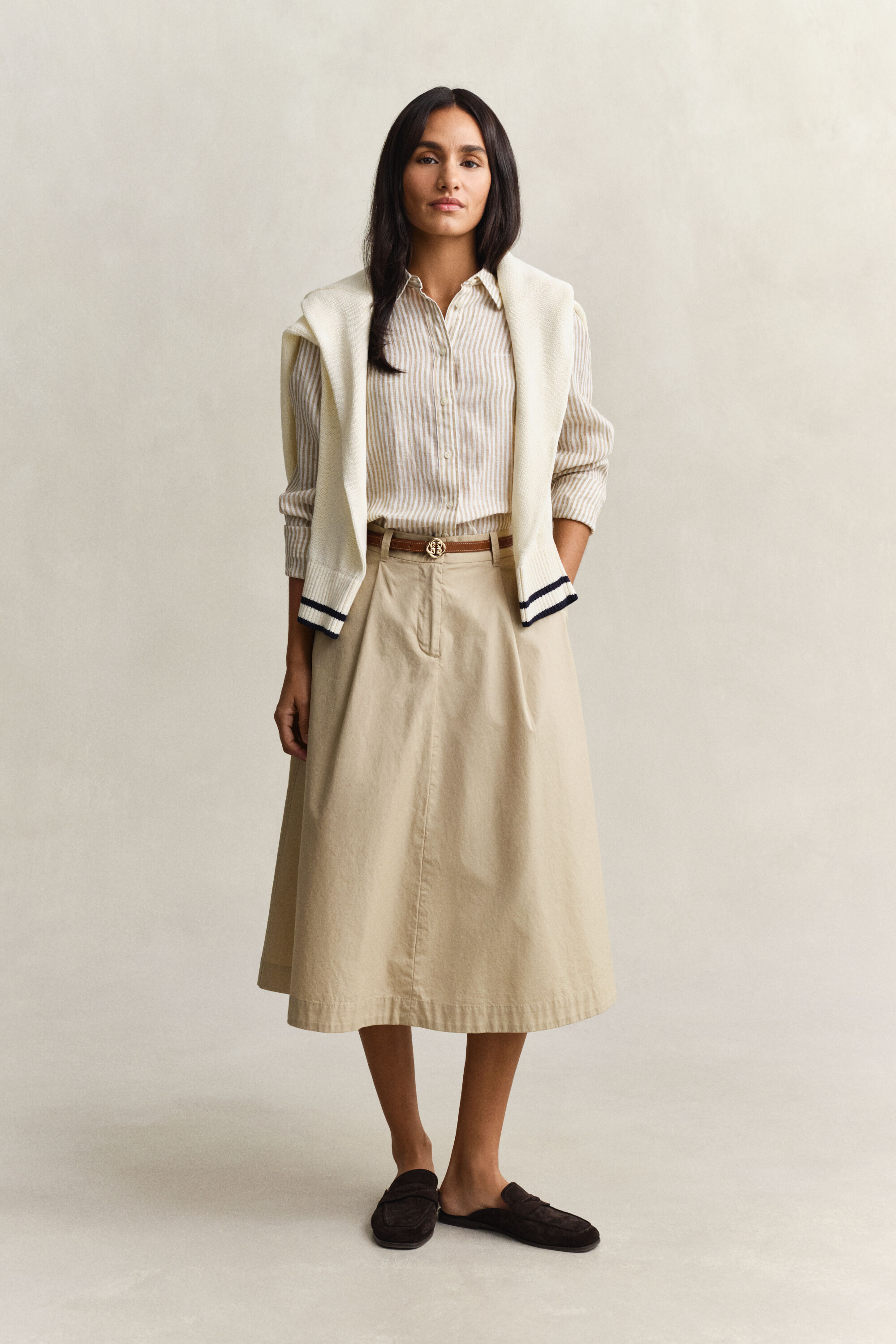 Regular Fit Striped Linen Shirt