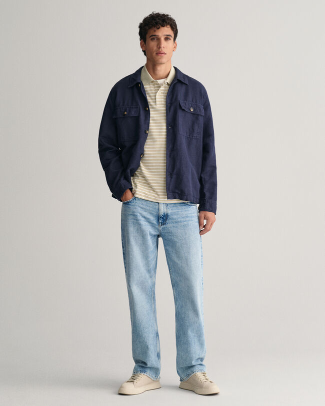 Striped Piqué Polo Shirt