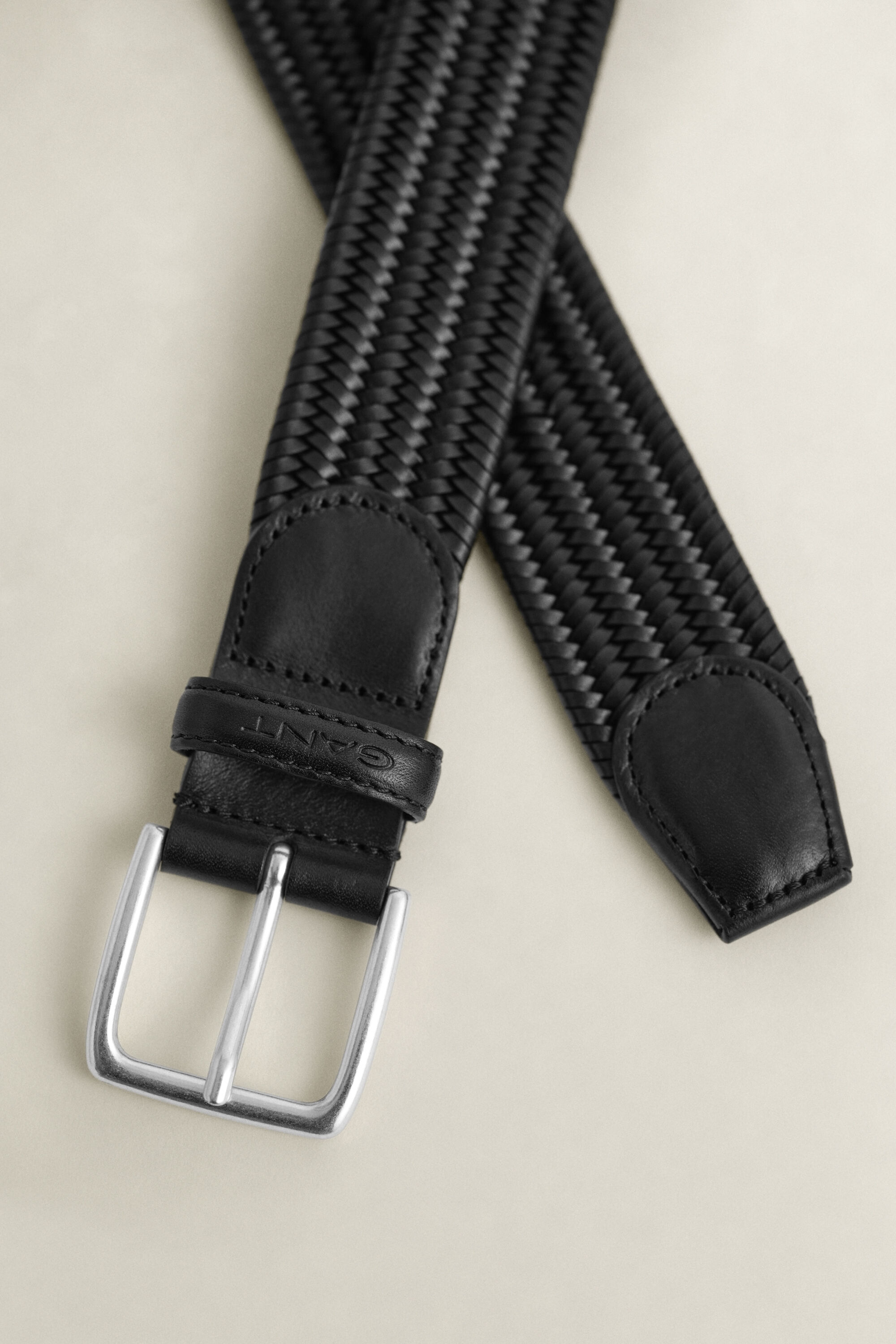 Braided Elastic Leather Belt