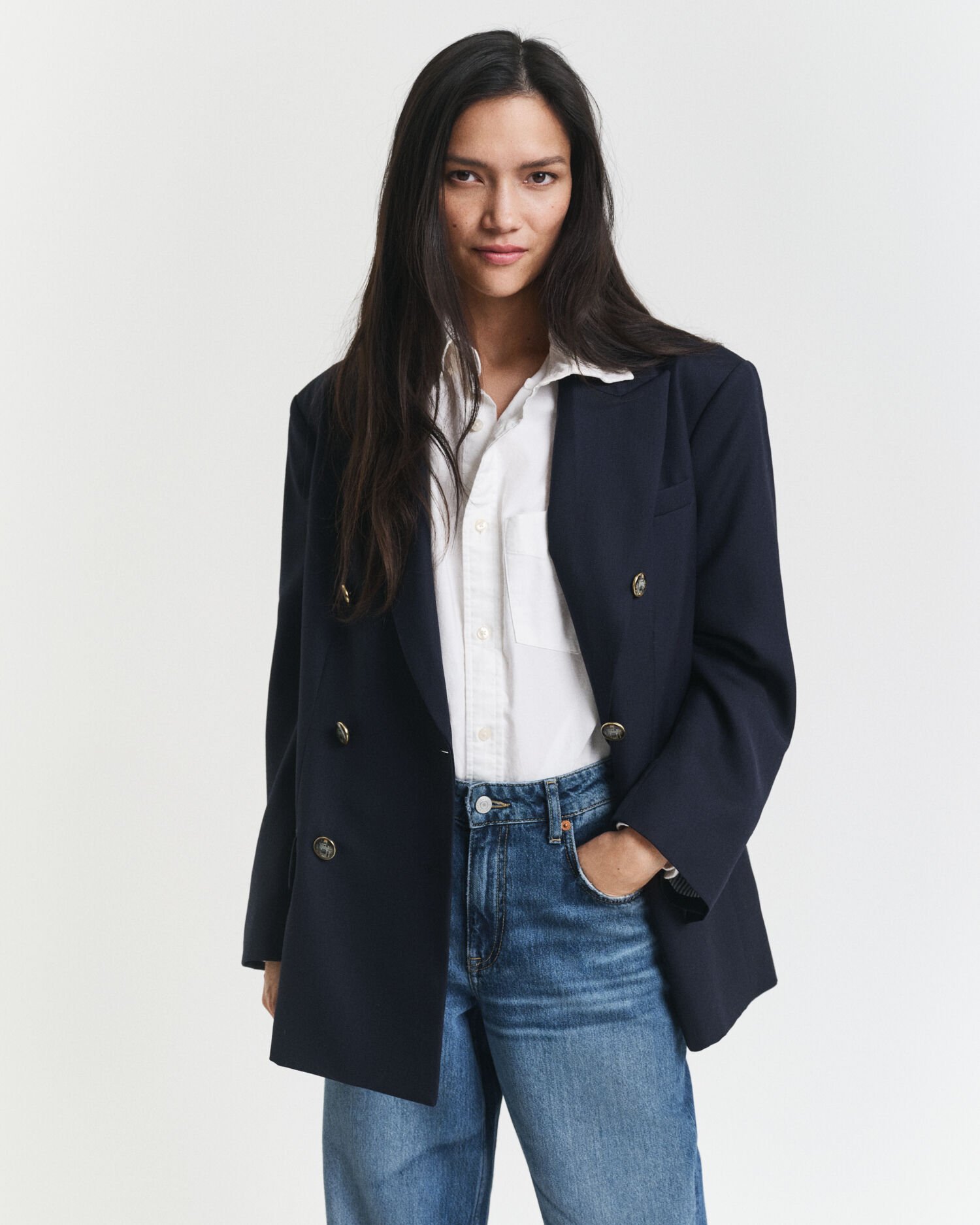 Oversized Wool Hopsack Blazer