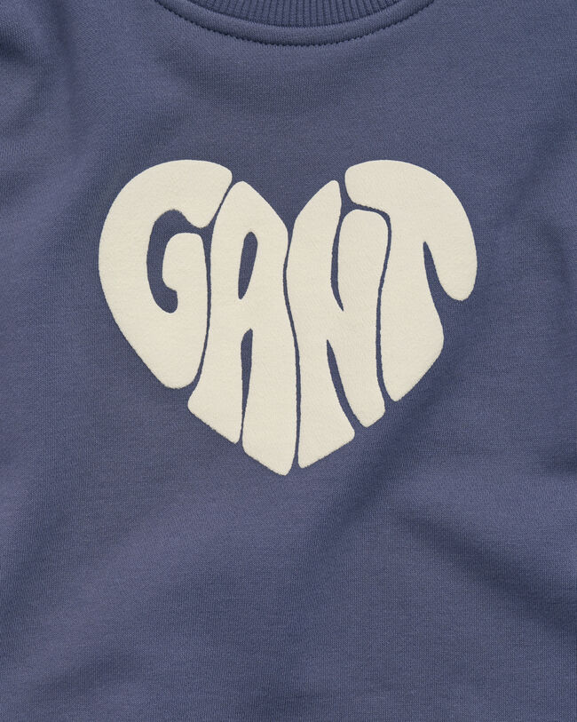Girls Heart Graphic Crew Neck Sweatshirt