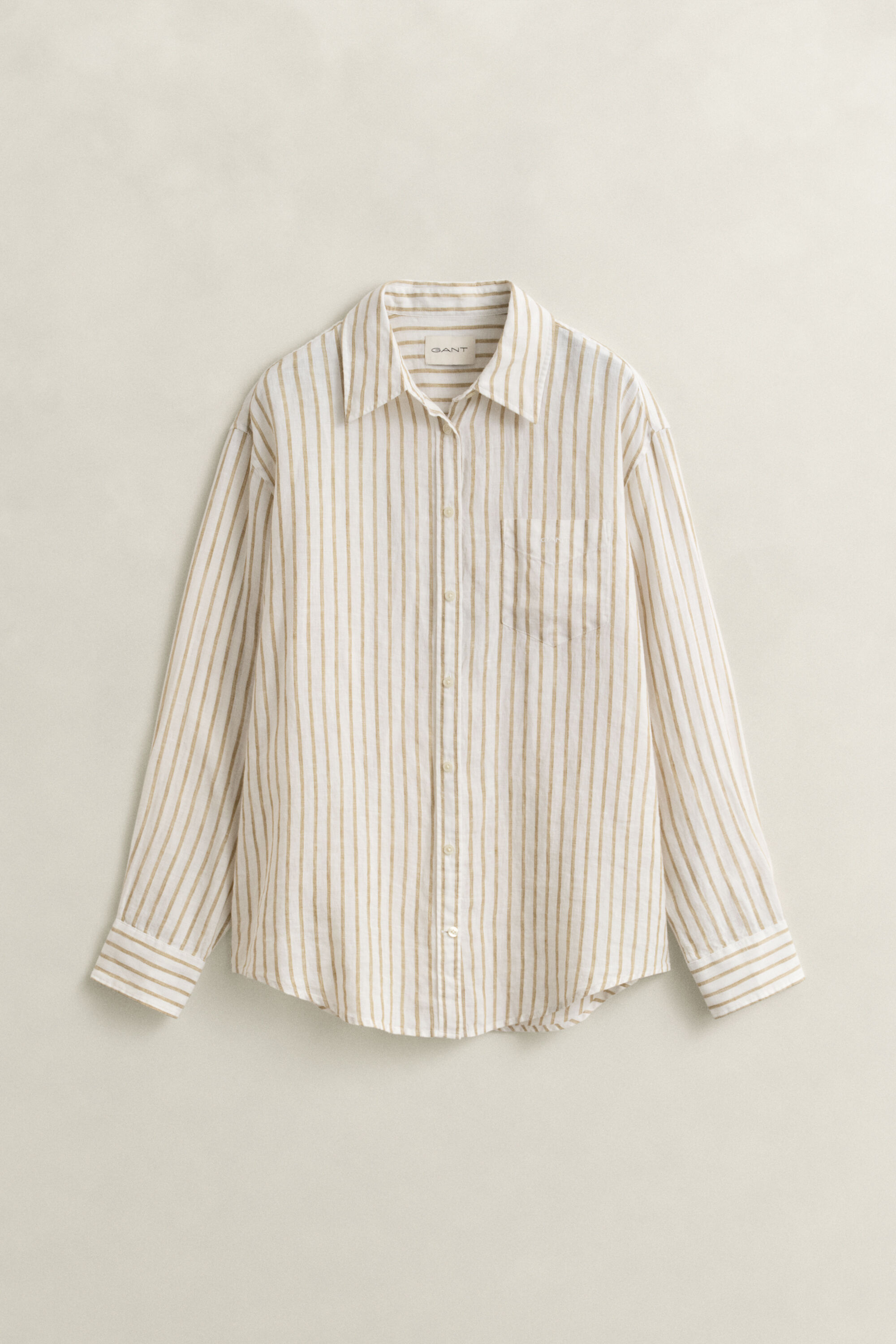 Relaxed Fit Striped Linen Shirt