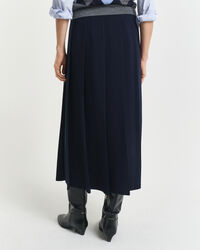 Wide Pleated Midi Skirt
