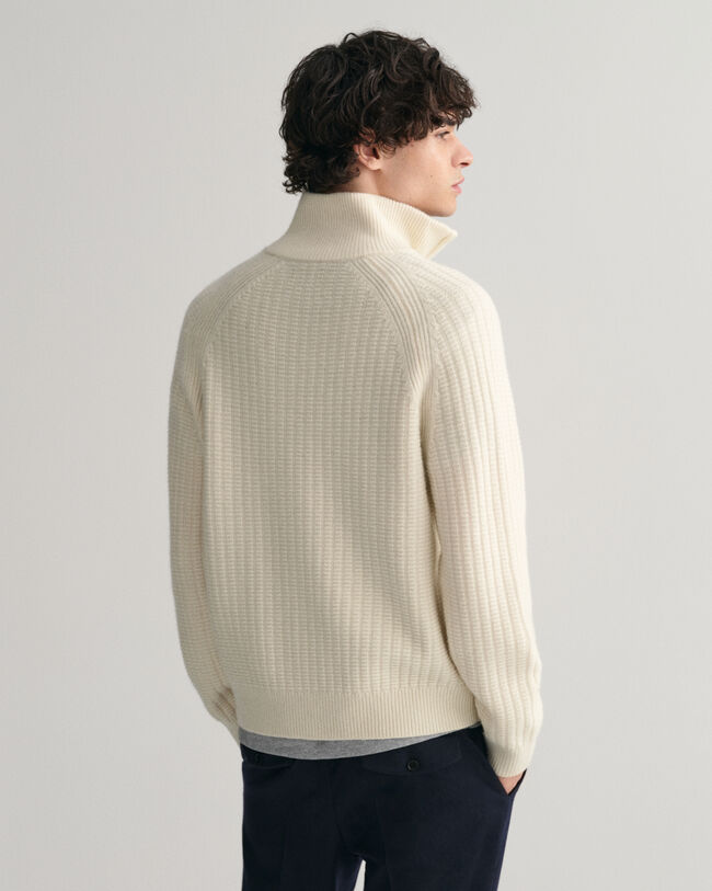 Textured Half-Zip Sweater
