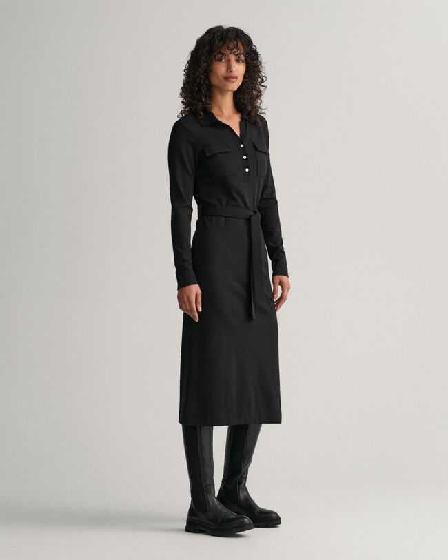 Slim Fit Polo Jersey Dress