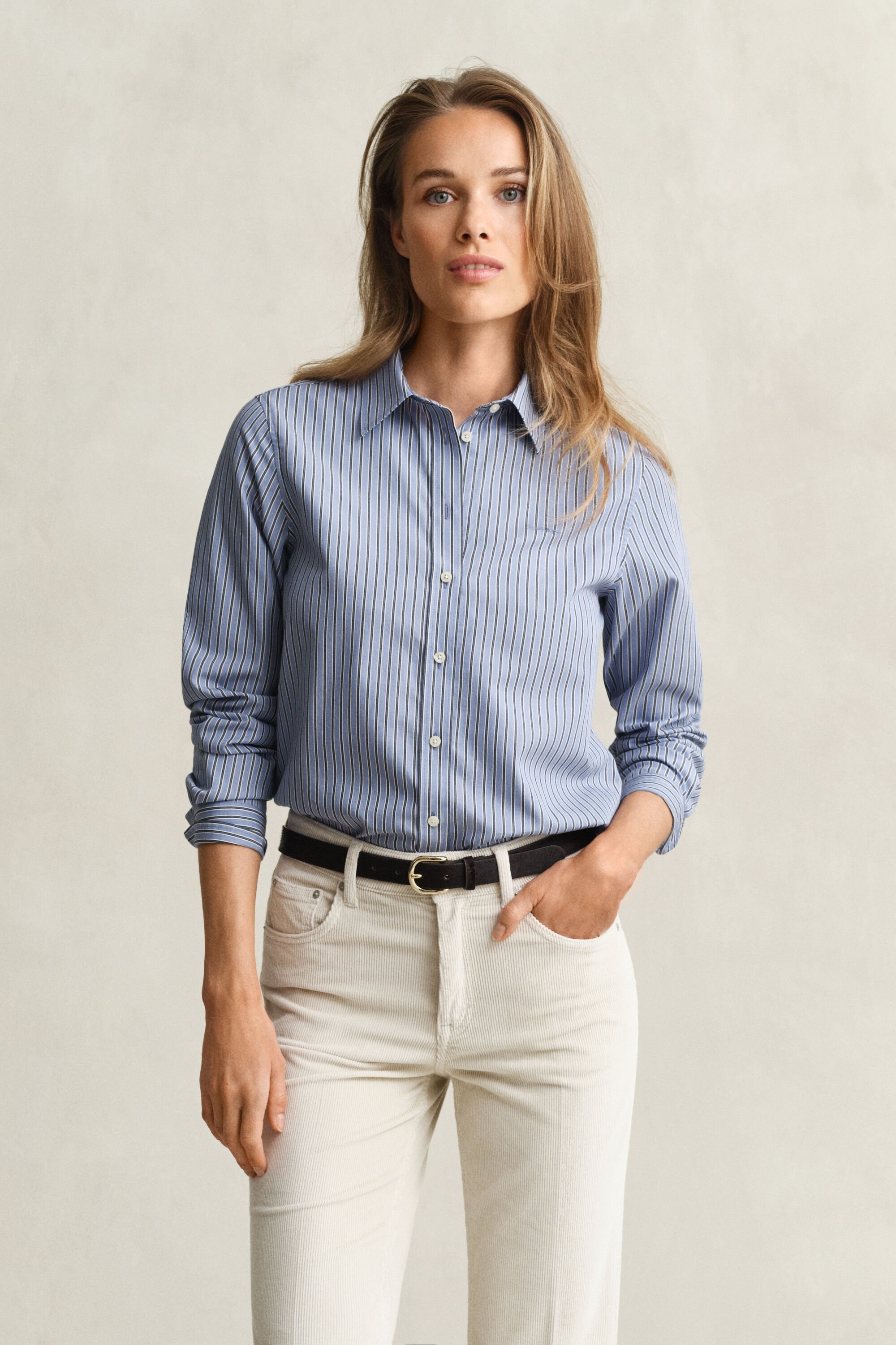 Regular Fit Striped Poplin Shirt