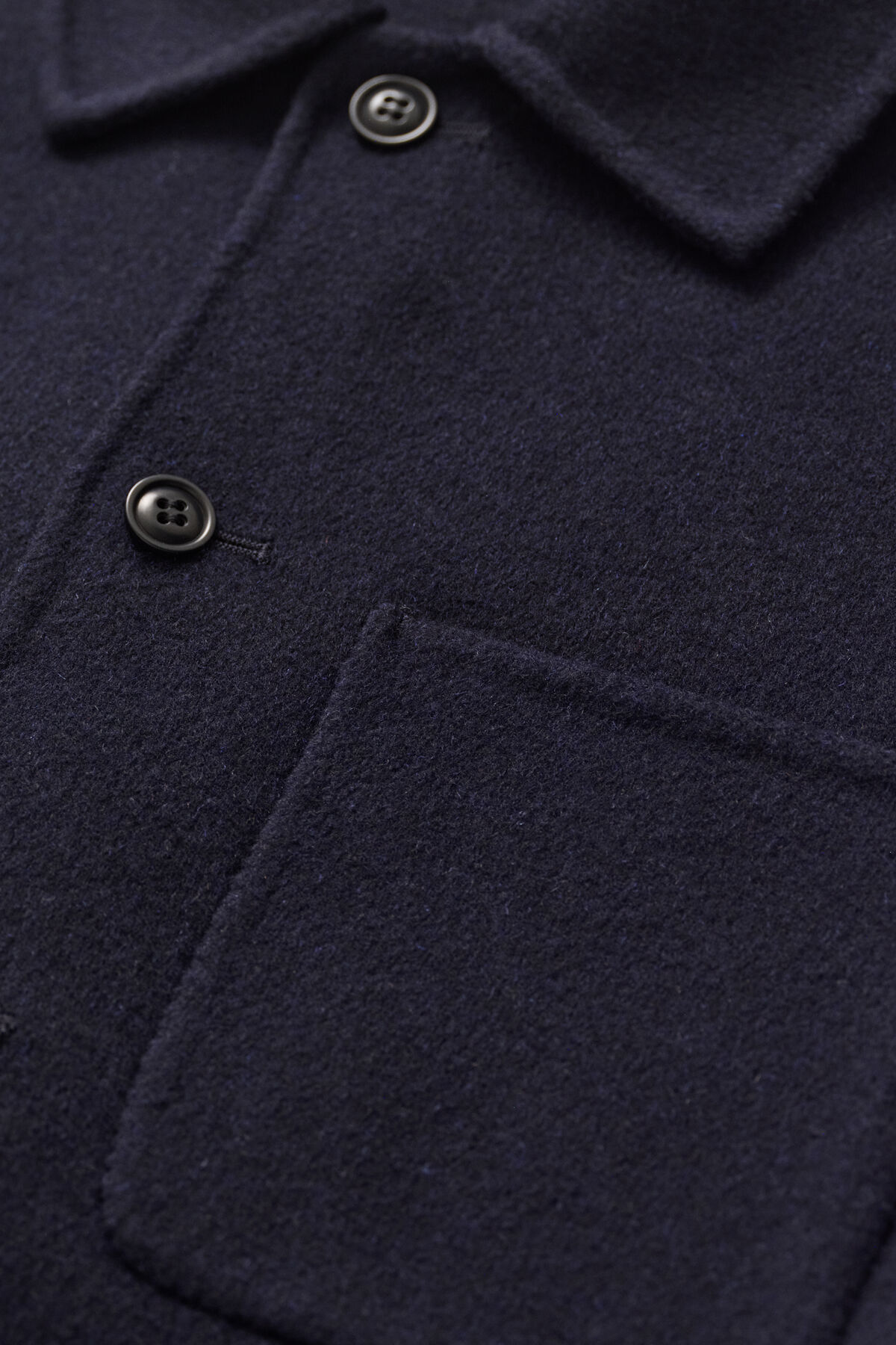 Handstitched Overshirt — EVENING BLUE