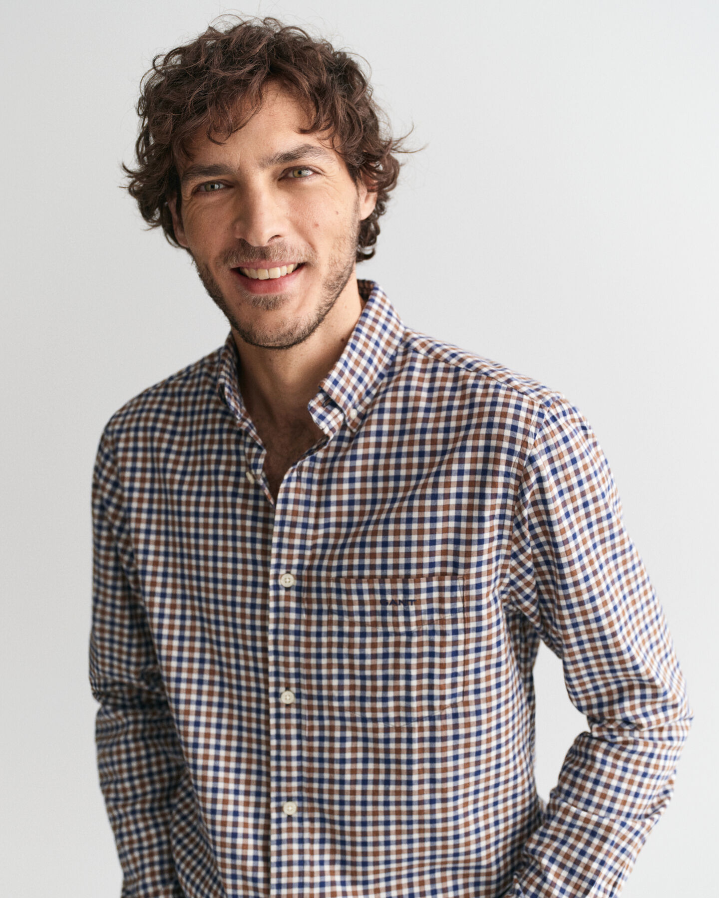 Regular Fit Gingham Light Twill Shirt