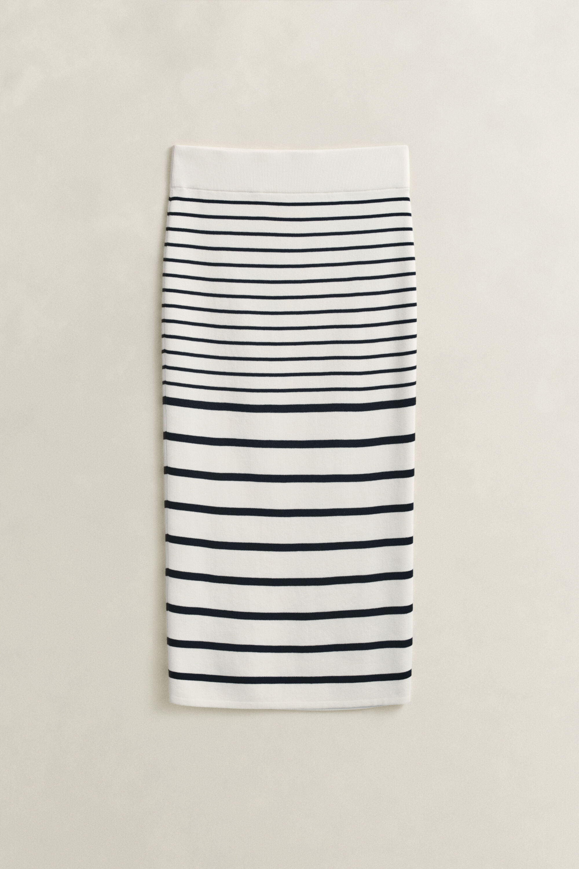 Striped Knitted Pencil Skirt