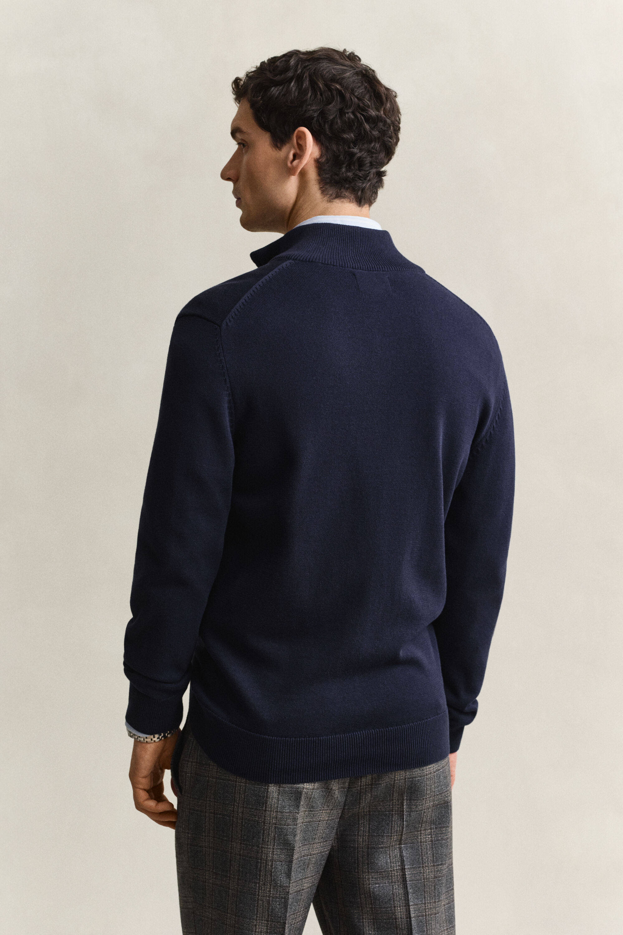 Casual Cotton Zip Cardigan
